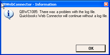 QBWC Error 1085- screenshot 3