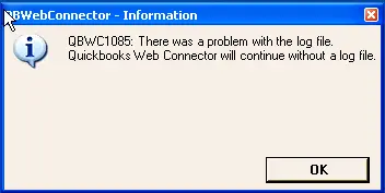 QBWC Error 1085- screenshot 3