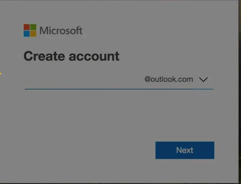 Creating a new Microsoft outlook email - Screenshot
