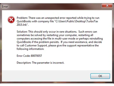 QuickBooks-error-message-80070057-screenshot