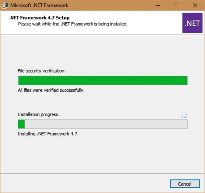Reinstall Latest .Net Framework - Screenshot