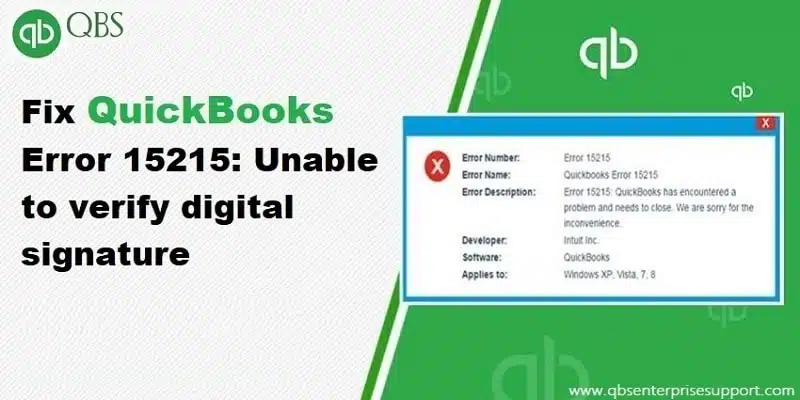 Simple Ways to Resolve QuickBooks Error Code 15215 - Featured Image