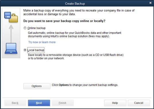 Backup company file manually - Screenshot 1
