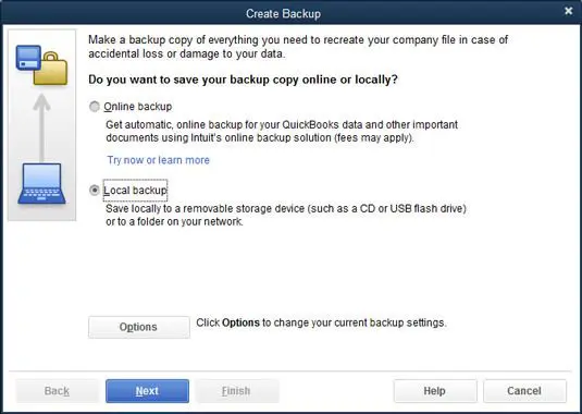 Backup company file manually - Screenshot 1