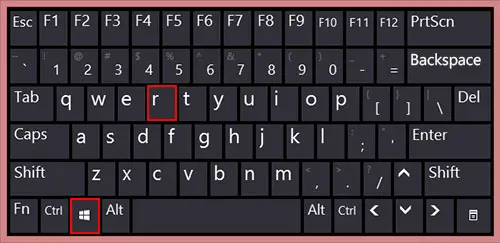 Press Windows + R keys