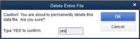Delete entire file - Screenshot