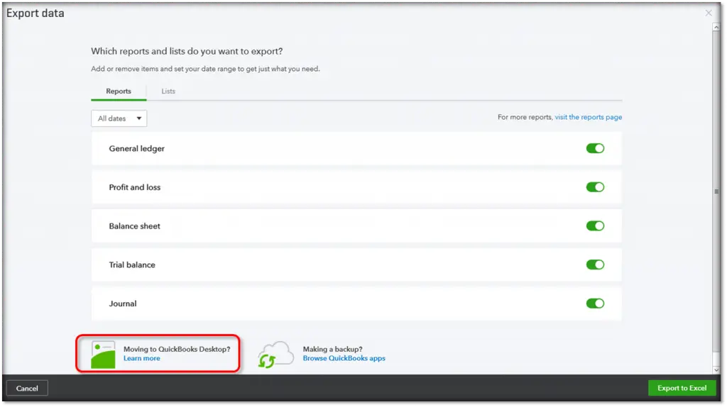Export data-screenshot