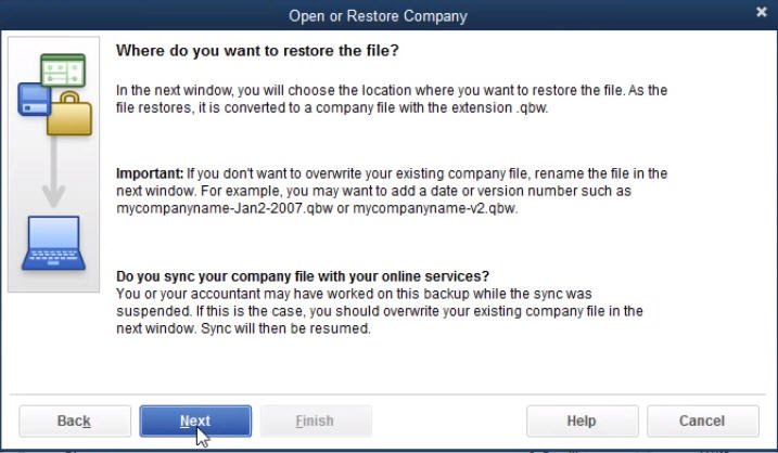 Open or Restore Company - Screenshot 1