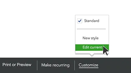 Customize Your Invoice - Screenshot