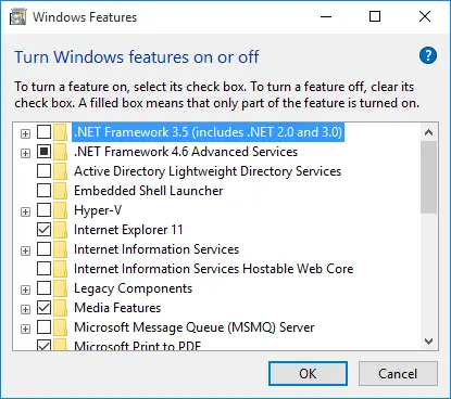find .NET framework - Screenshot