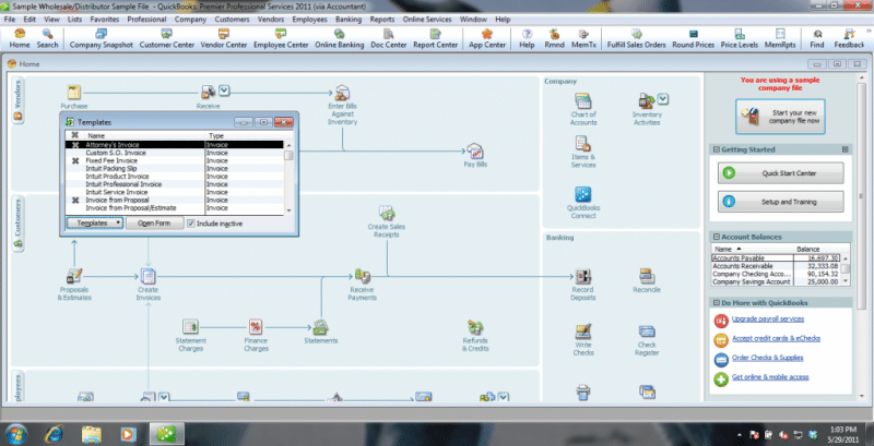 Creating an invoice-screenshot
