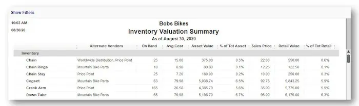 Alternate vendor reports feature - Screenshot Image 2