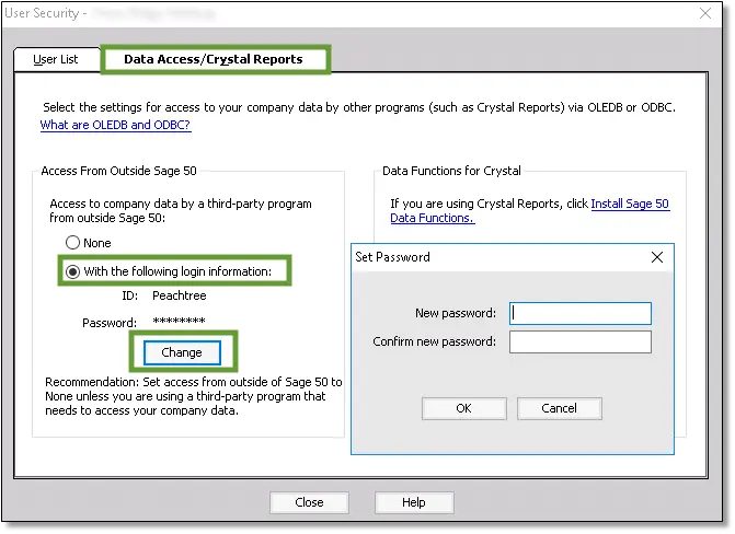 Data Access or Crystal Reports - Screenshot