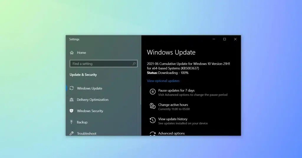Windows Update - Screenshot