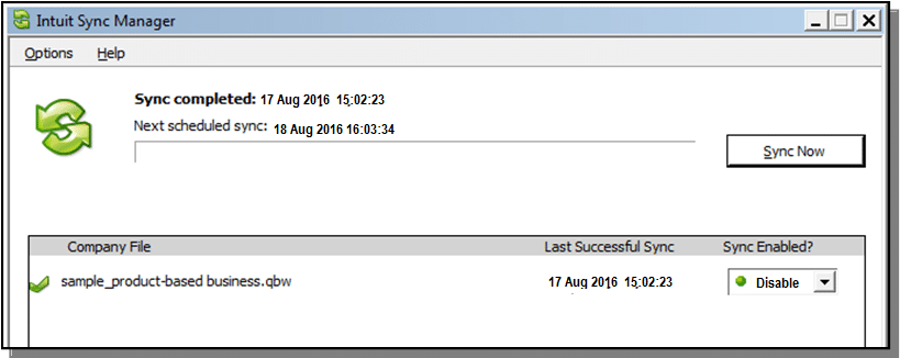 Intuit Sync Manager - Screenshot Image