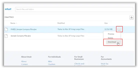 Retrieve your corrected data file - Screenshot Image