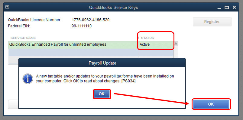 Downloaded the latest tax table release - Screenshot Image