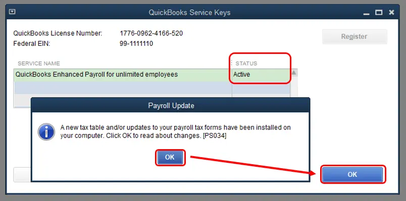 Downloaded the latest tax table release - Screenshot Image