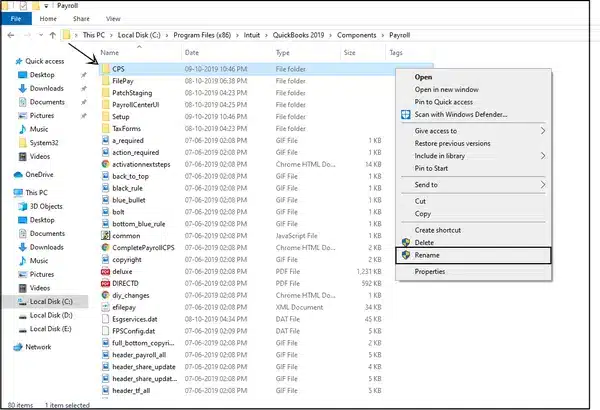 Rename CPS folder - Image