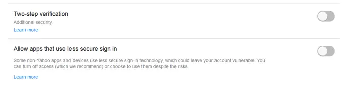 Turn on the Two-step verification - Screenshot Image
