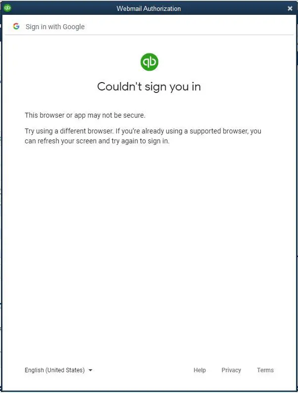Webmail Issues - Screenshot Image