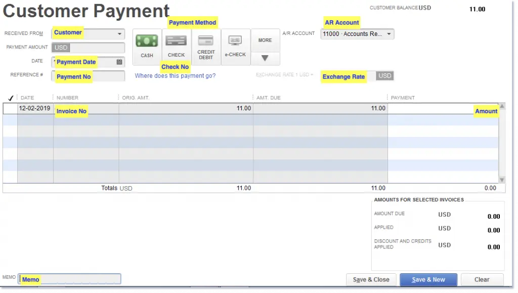 Close out the unpaid invoices - Screenshot Image