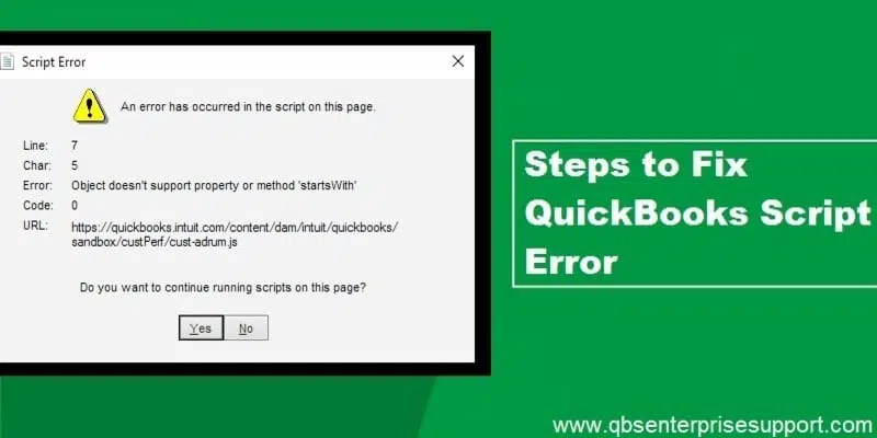 How to Fix Script Error When Accessing QuickBooks - Featured Image