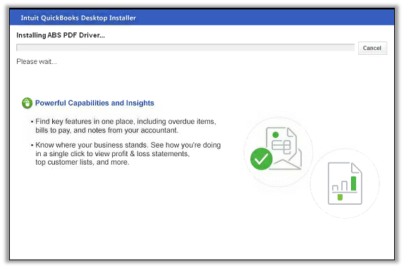 Installing ABS PDF driver in QuickBooks - Screenshot Image