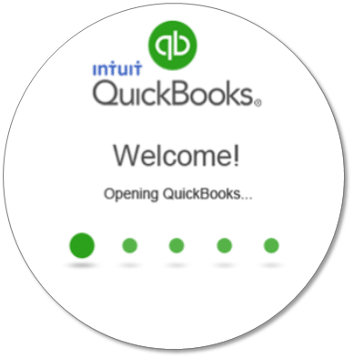Opening QuickBooks splash screen displays and disappears - Screenshot Image