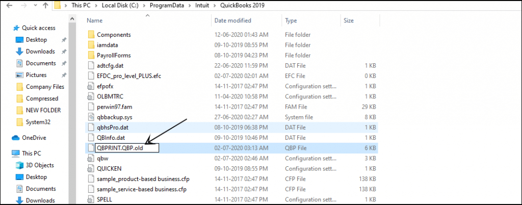 Changing the name of the printing file - Image