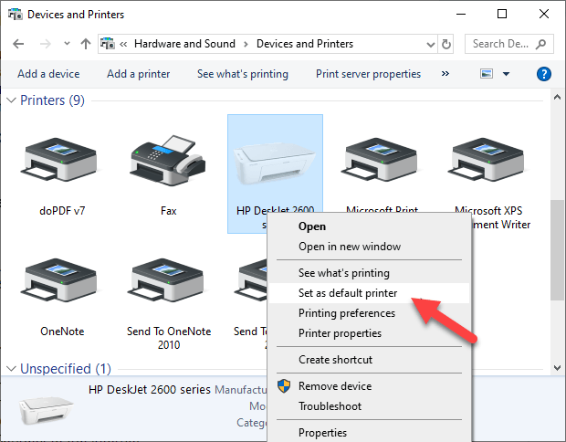 Verify if the printer is correct one - Image