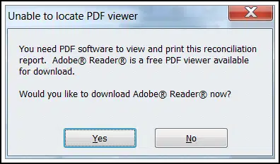 QuickBooks Unable to Locate the PDF File Error in QuickBooks - Screenshot Image