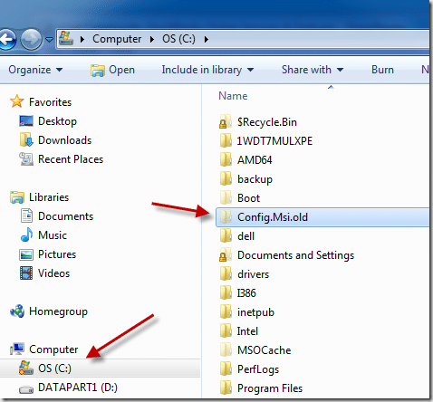Rename config.msi - Image