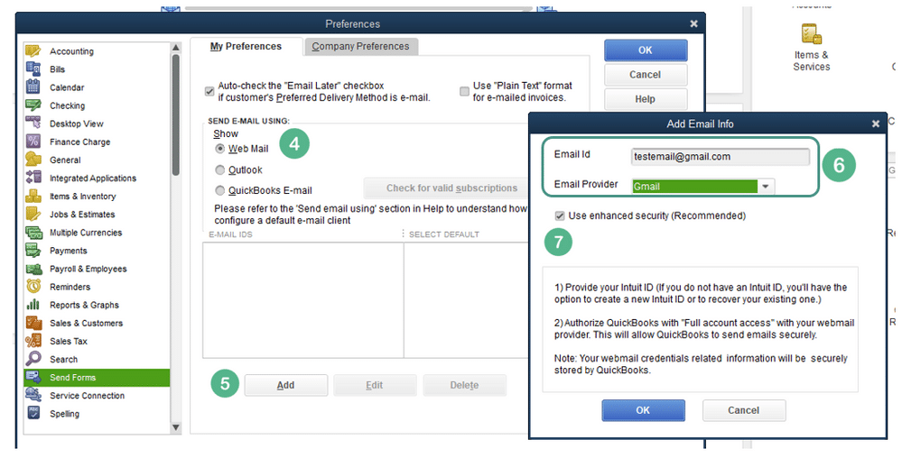 Add email info - Image