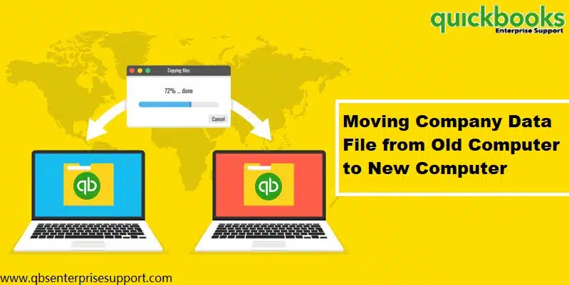 Moving company data file from old computer to new computer - Featuring Image