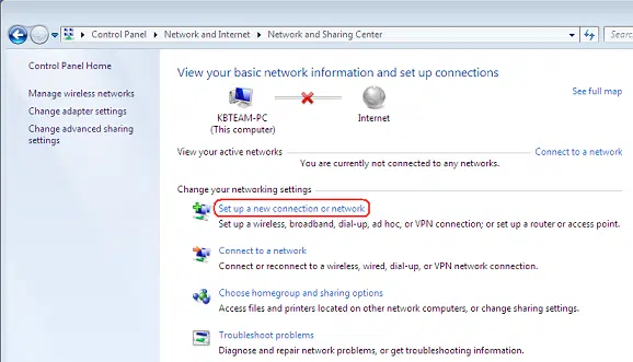 Use my computer's Internet connection settings - Image