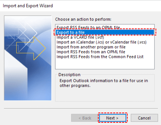 Steps to Backup Outlook Contacts - Image 1