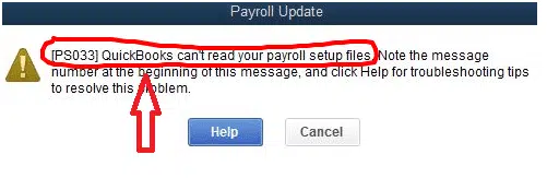 QuickBooks Payroll Error PS033 - Image