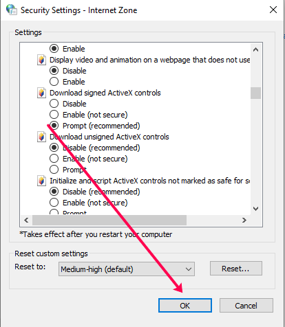 Turn on ActiveX Controls - Image