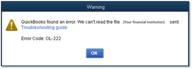 QuickBooks Error OL-222 - Image