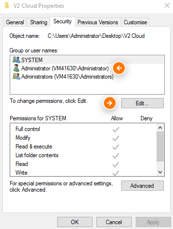 Configuring the folder permissions in QuickBooks - Image