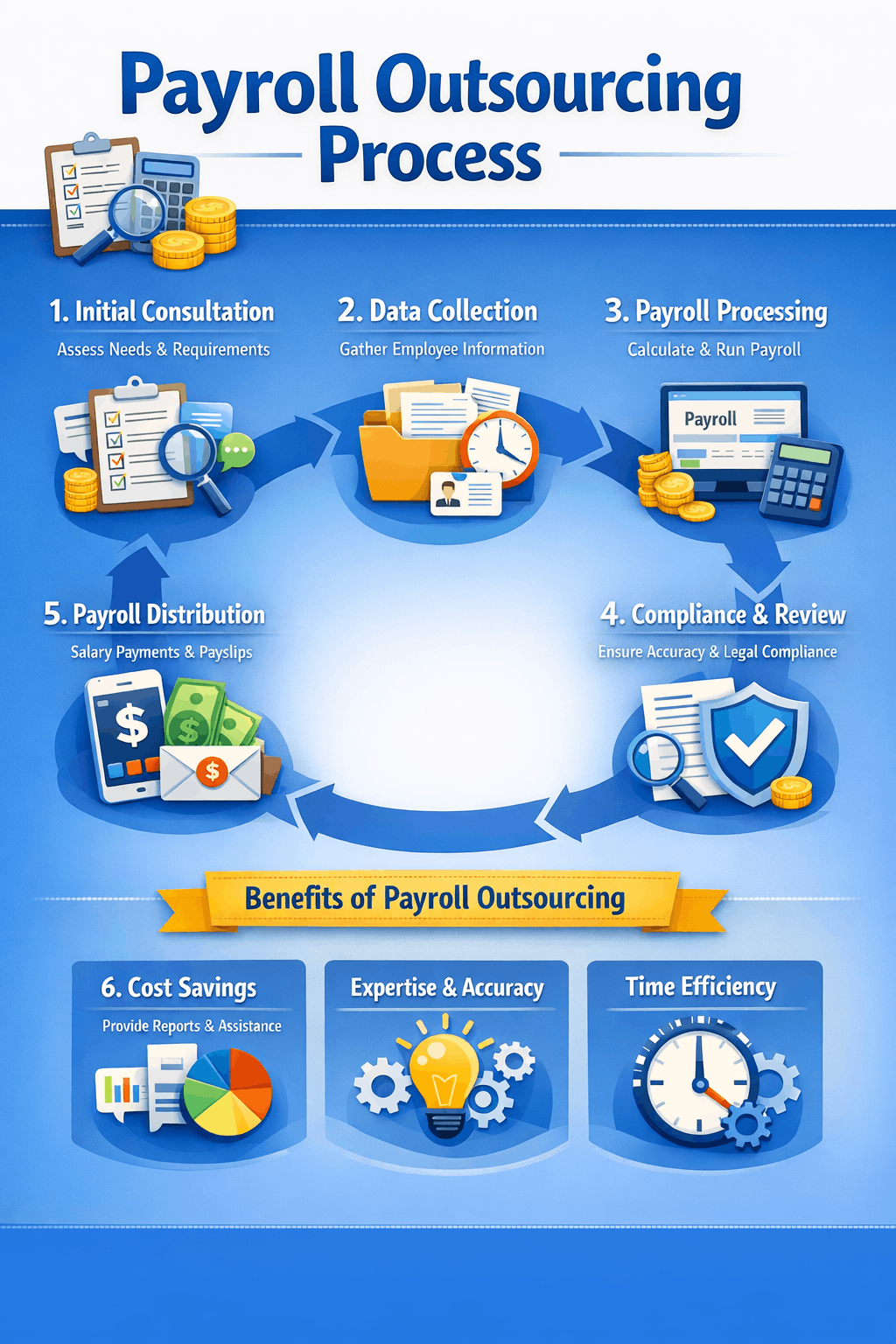 Payroll Outsourcing Process - Infographic